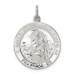 Sterling Silver Queen of the Holy Scapular Medal QC5597