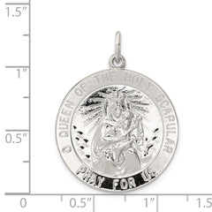 Sterling Silver Queen of the Holy Scapular Medal QC5598