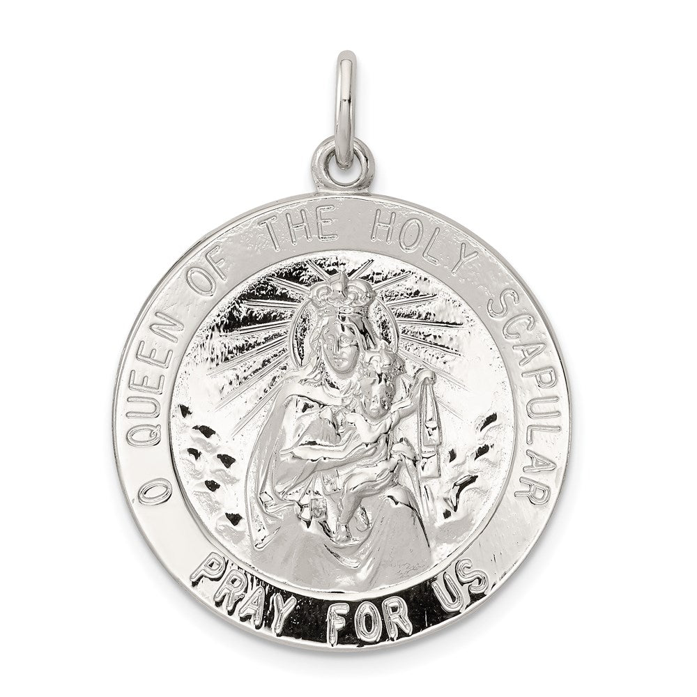 Sterling Silver Queen of the Holy Scapular Medal QC5598
