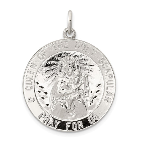 Sterling Silver Queen of the Holy Scapular Medal QC5598