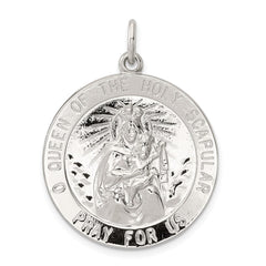 Sterling Silver Queen of the Holy Scapular Medal QC5598