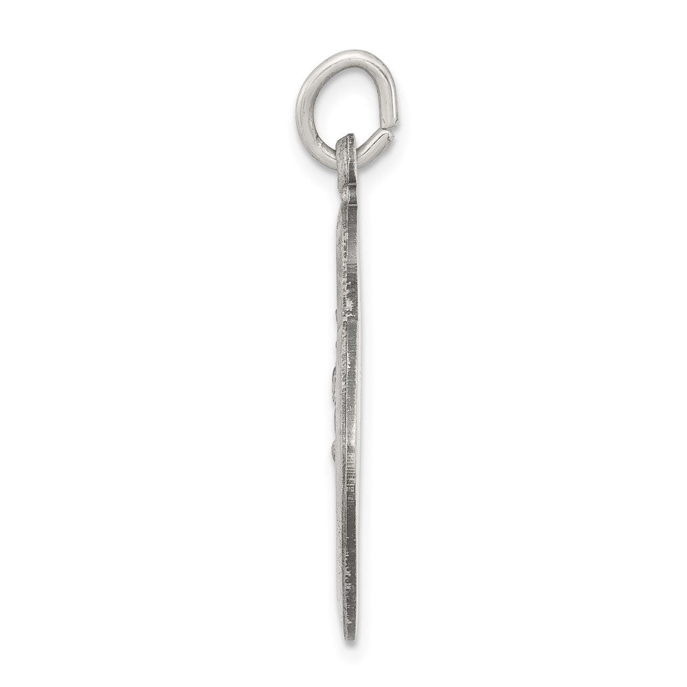 Sterling Silver Antiqued Saint Christopher Medal QC5600