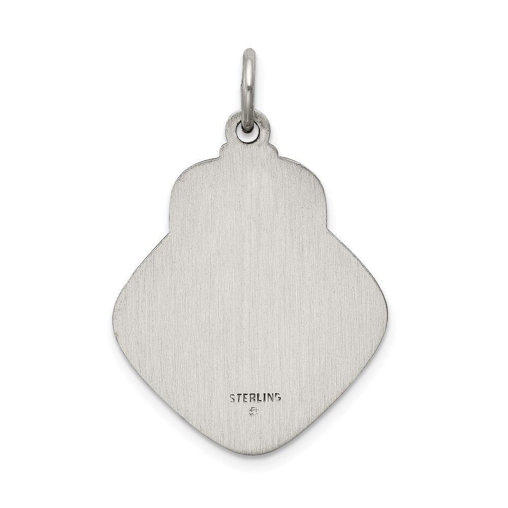 Sterling Silver Antiqued Saint Christopher Medal QC5600