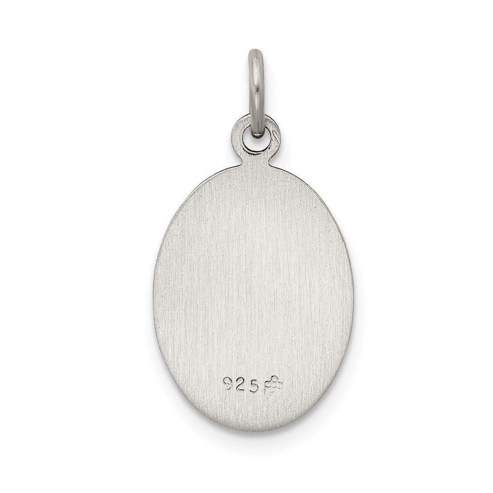 Sterling Silver Antiqued Saint Christopher Medal QC5601