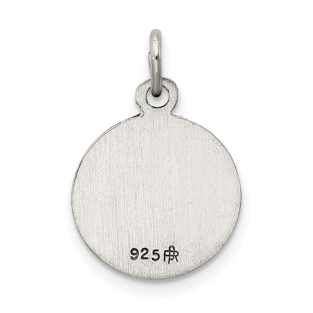 Sterling Silver Antiqued Saint Christopher Medal QC5602