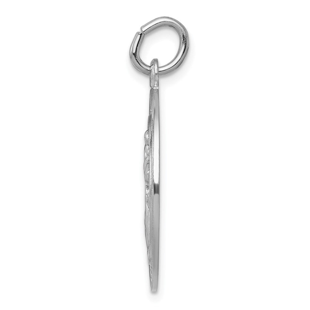 Sterling Silver Rhodium-plated Saint Christopher Medal QC5605