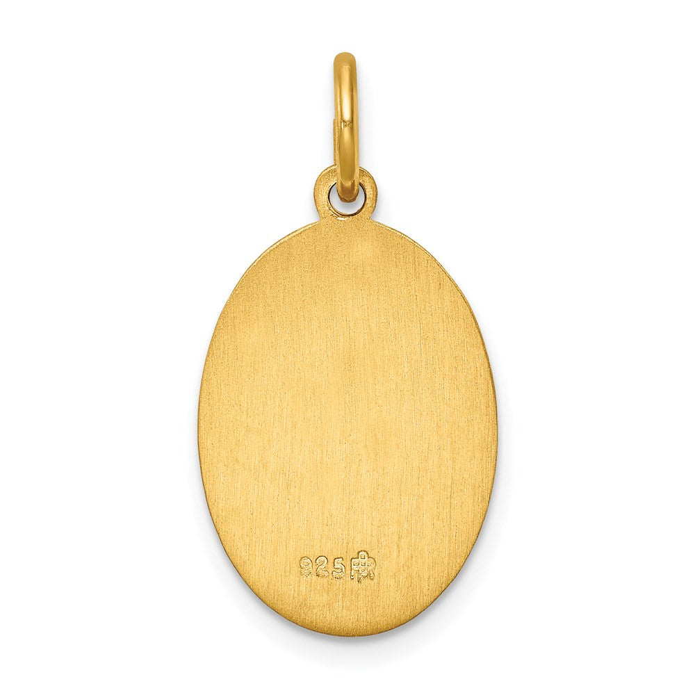 24k Gold-plated Sterling Silver Saint Christopher Medal QC5625