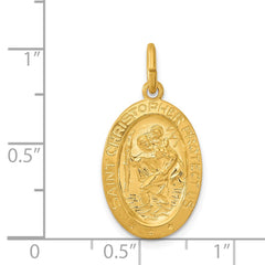 24k Gold-plated Sterling Silver Saint Christopher Medal QC5625