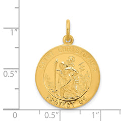 24k Gold-plated Sterling Silver St. Christopher Medal QC5641