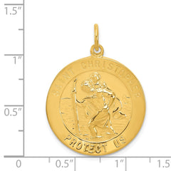 24k Gold-plated Sterling Silver St. Christopher Medal QC5643