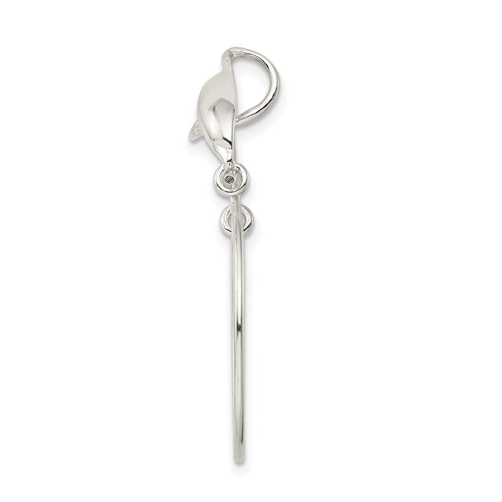 Sterling Silver Dolphin Charm Holder QC565