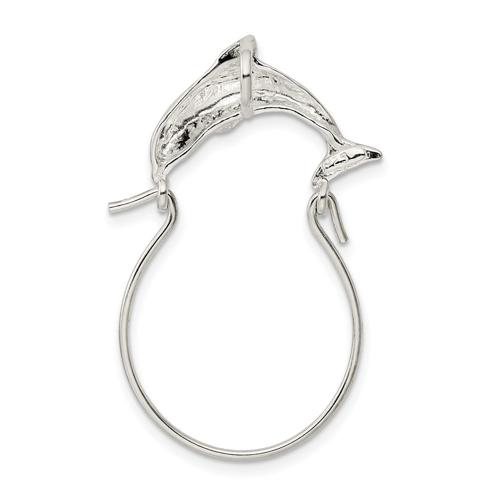 Sterling Silver Dolphin Charm Holder QC565