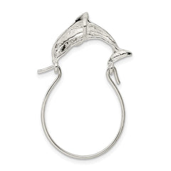 Sterling Silver Dolphin Charm Holder QC565
