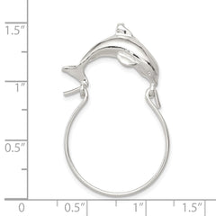 Sterling Silver Dolphin Charm Holder QC565