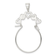 Sterling Silver Heart Charm Holder QC567