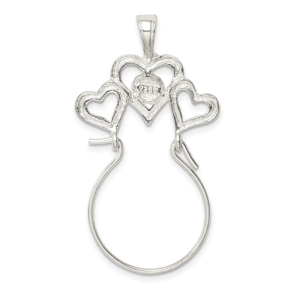 Sterling Silver Heart Charm Holder QC568