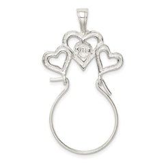 Sterling Silver Heart Charm Holder QC568