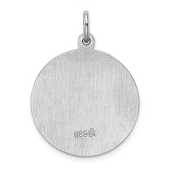 Sterling Silver Rhodium-plated Saint Joseph Medal QC5683