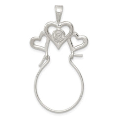 Sterling Silver Heart Charm Holder QC568