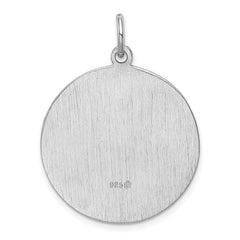 Sterling Silver Rhodium-plated Saint Jude Thaddeus Medal QC5691