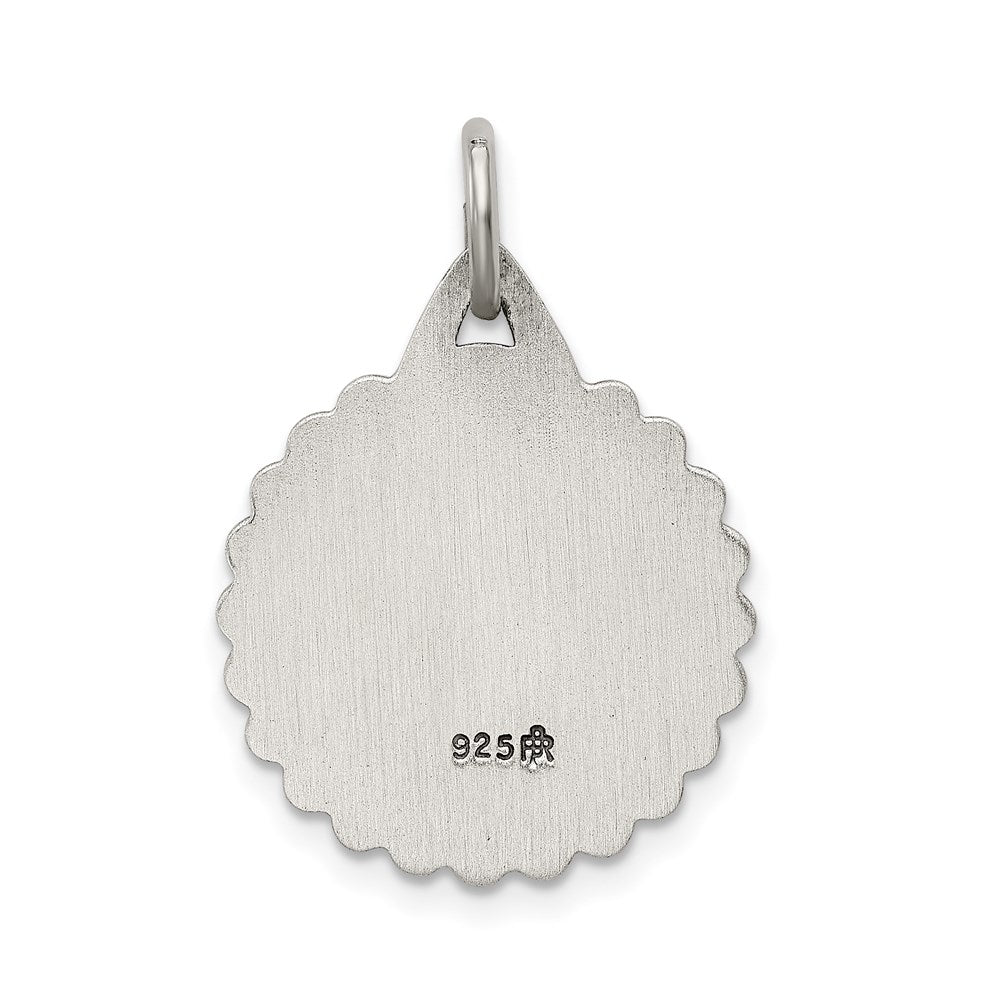 Sterling Silver Antiqued Saint Jude Thaddeus Medal QC5693