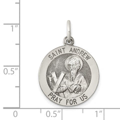 Sterling Silver Antiqued Saint Andrew Medal QC5712