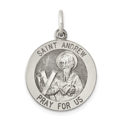 Sterling Silver Antiqued Saint Andrew Medal QC5712