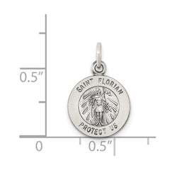 Sterling Silver Antiqued Saint Florian Medal QC5720