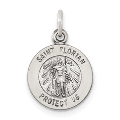 Sterling Silver Antiqued Saint Florian Medal QC5720