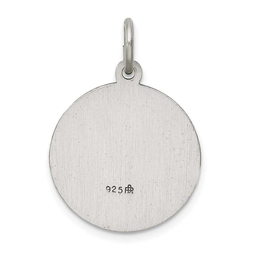 Sterling Silver Antiqued Saint Florian Medal QC5722