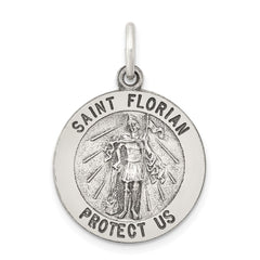 Sterling Silver Antiqued Saint Florian Medal QC5722