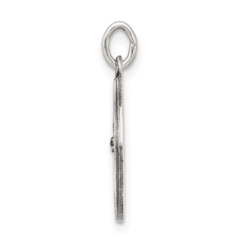 Sterling Silver Antiqued Saint Francis Medal QC5723