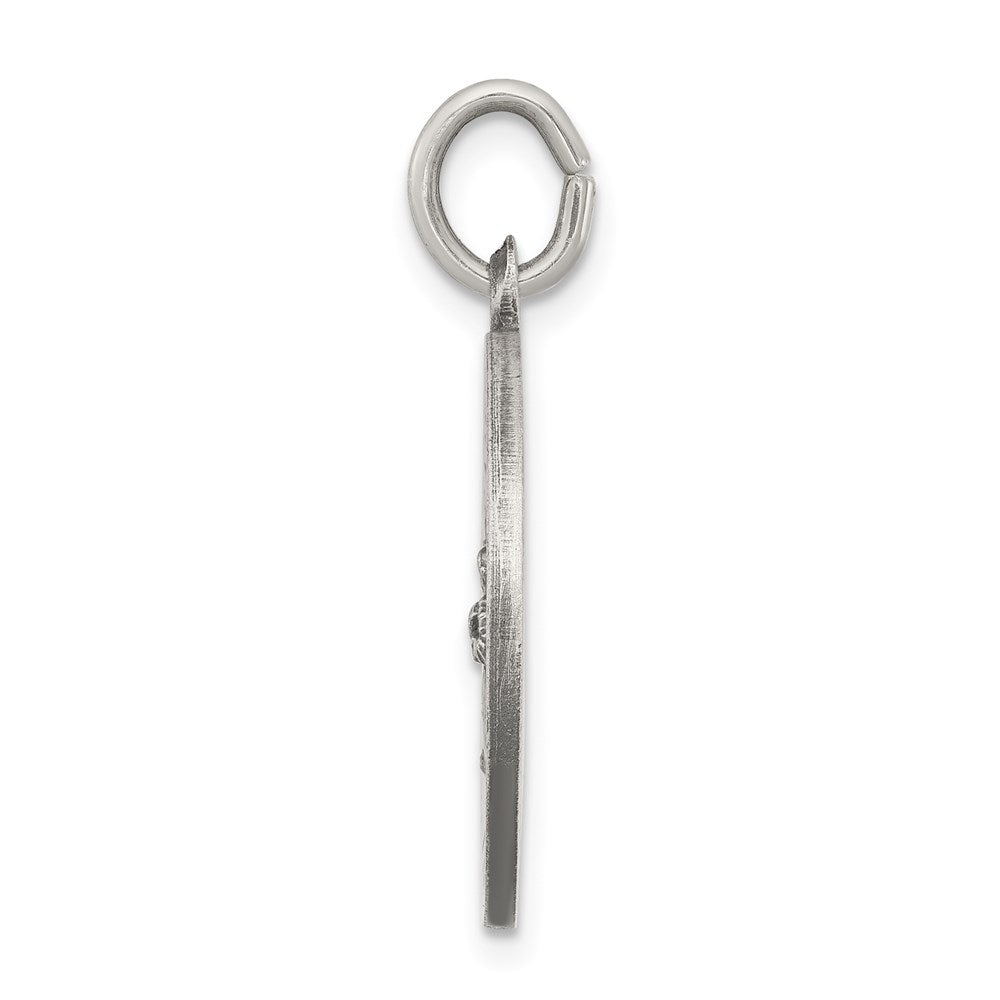 Sterling Silver Antiqued Saint Francis Medal QC5724