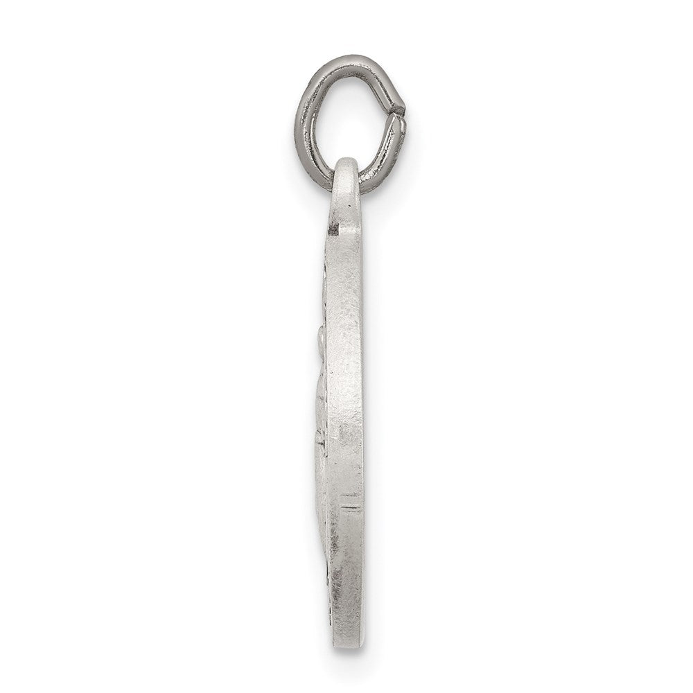 Sterling Silver Antiqued Saint Francis of Assisi Medal QC5725