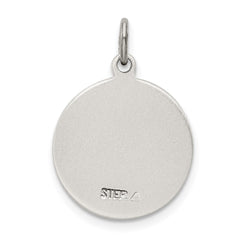 Sterling Silver Antiqued Saint Francis of Assisi Medal QC5725