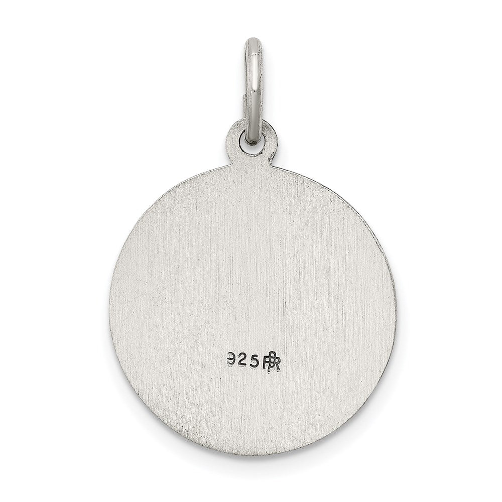 Sterling Silver Antiqued Saint George Medal QC5727