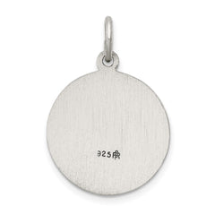 Sterling Silver Antiqued Saint George Medal QC5727