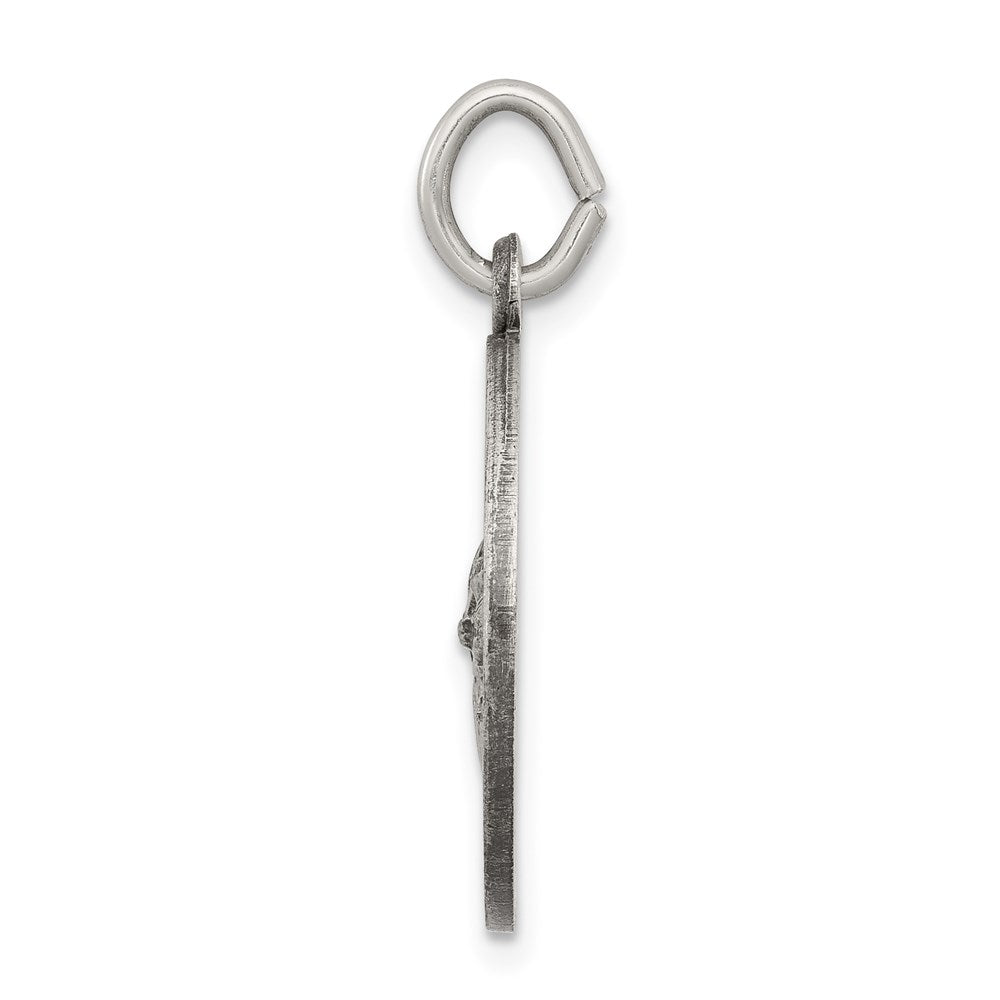 Sterling Silver Antiqued Saint Gerard Medal QC5730