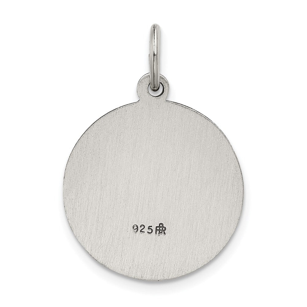 Sterling Silver Antiqued Saint John the Baptist Medal QC5733