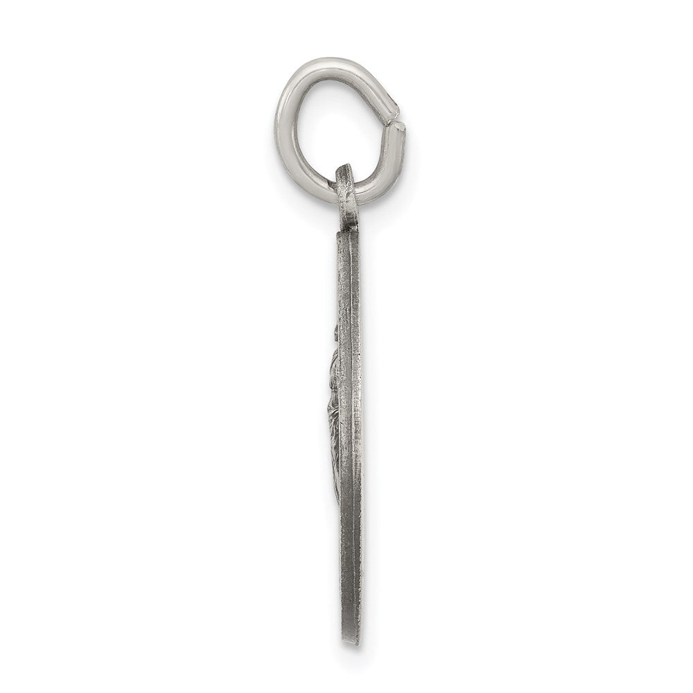 Sterling Silver Antiqued Saint Martha Medal QC5740