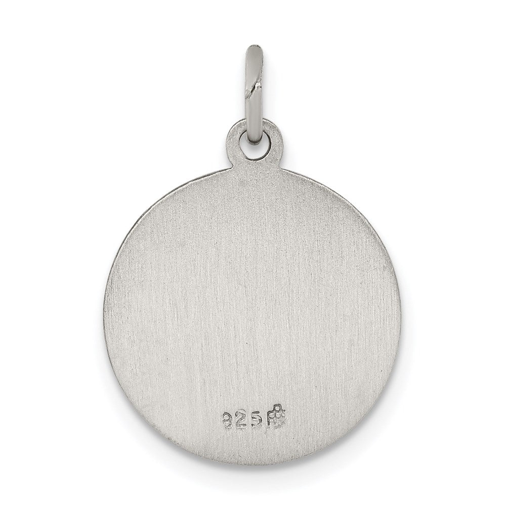 Sterling Silver Antiqued Saint Matthew Medal QC5741