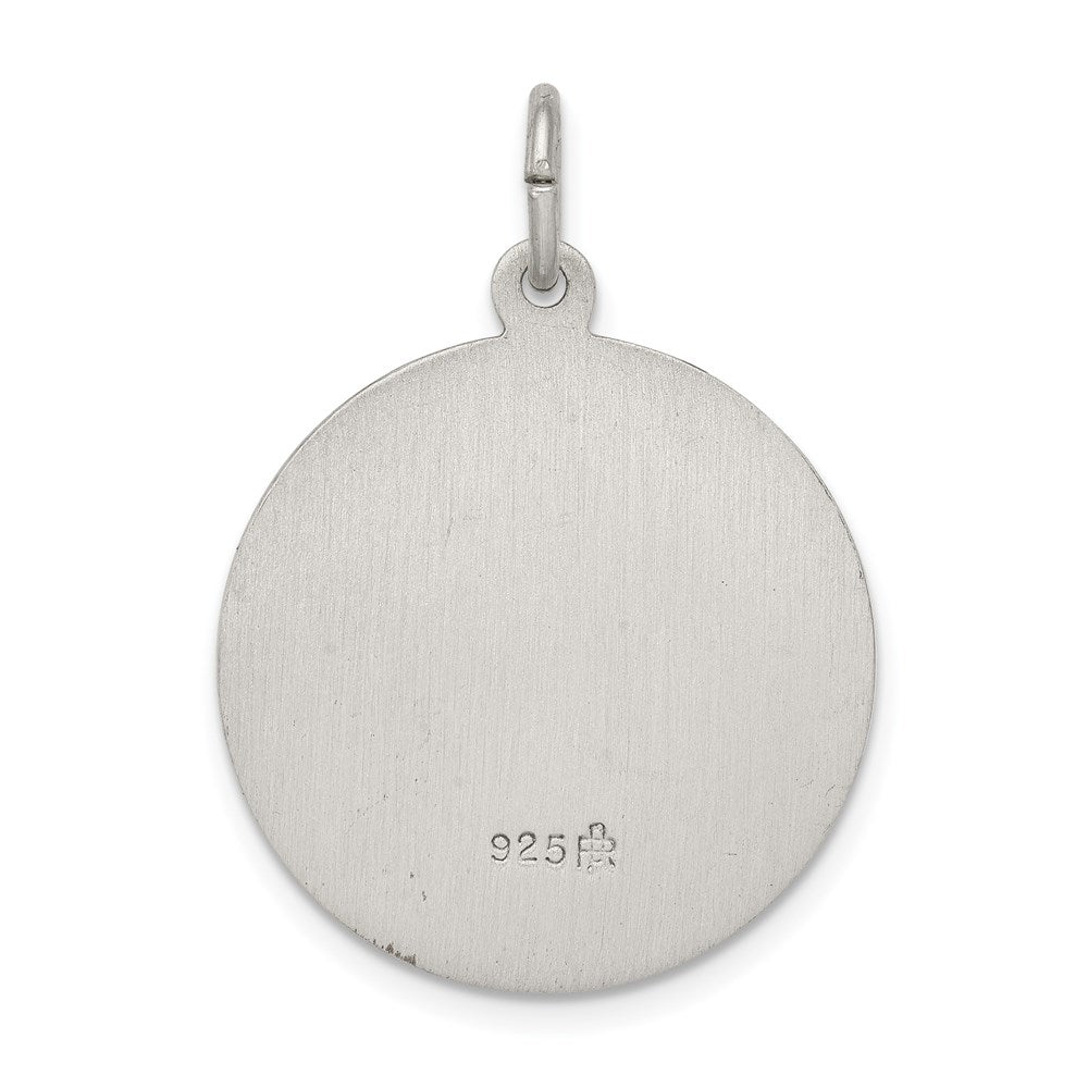 Sterling Silver Antiqued Saint Matthew Medal QC5744