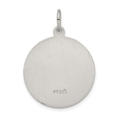 Sterling Silver Antiqued Saint Matthew Medal QC5744