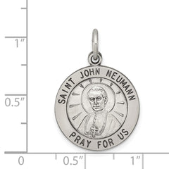 Sterling Silver Antiqued Saint John Neumann Medal QC5745