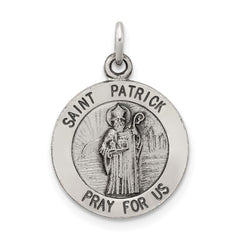 Sterling Silver Antiqued Saint Patrick Medal QC5746