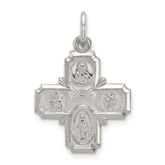 Sterling Silver 4-way Medal QC5804