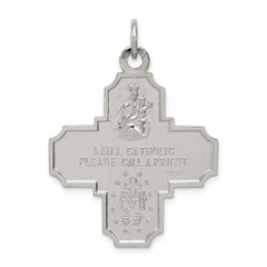 Sterling Silver 4-way Reversible Medal QC5807