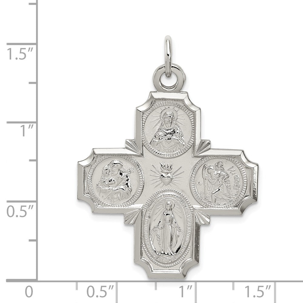 Sterling Silver 4-way Reversible Medal QC5807