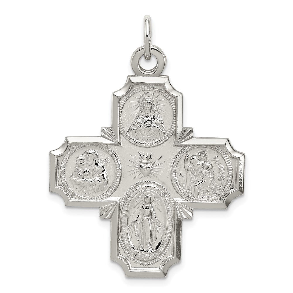Sterling Silver 4-way Reversible Medal QC5807