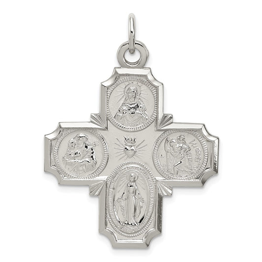 Sterling Silver 4-way Reversible Medal QC5807